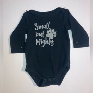 Black 'Small but Mighty' Baby Onesie